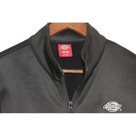 DICKIES Cropped Y2K Black Track Jacket, Logo Sleeves Zip Up, Retro Streetwear - Picture 9 of 15
